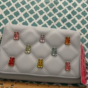 New Betsey Johnson Black Gummy Bear crossbody bag purse.